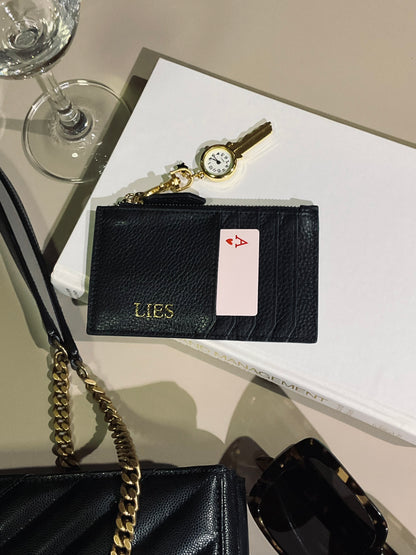 Lies - Zippered Slim Card Case