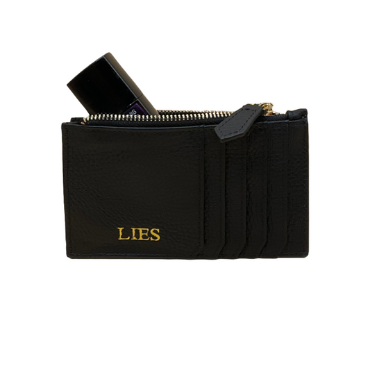 Lies - Zippered Slim Card Case